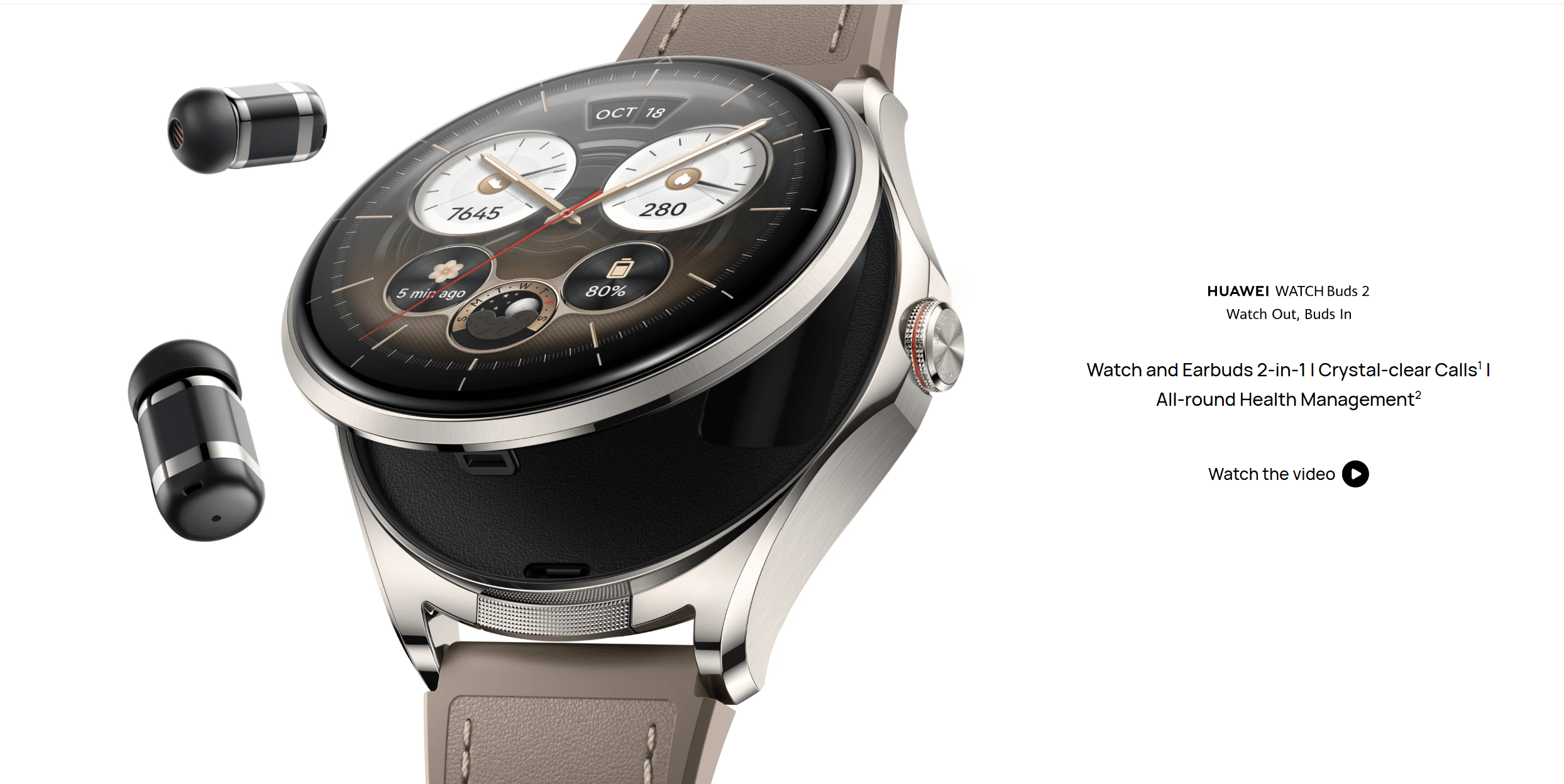 HUAWEI WATCH Buds 2 official feature overview